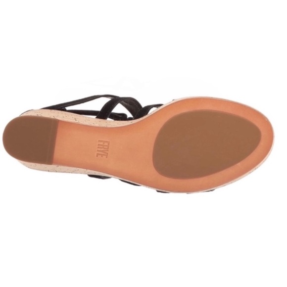 FRYE Heather Gladiator Platform Wedges in Black! - Picture 6 of 7